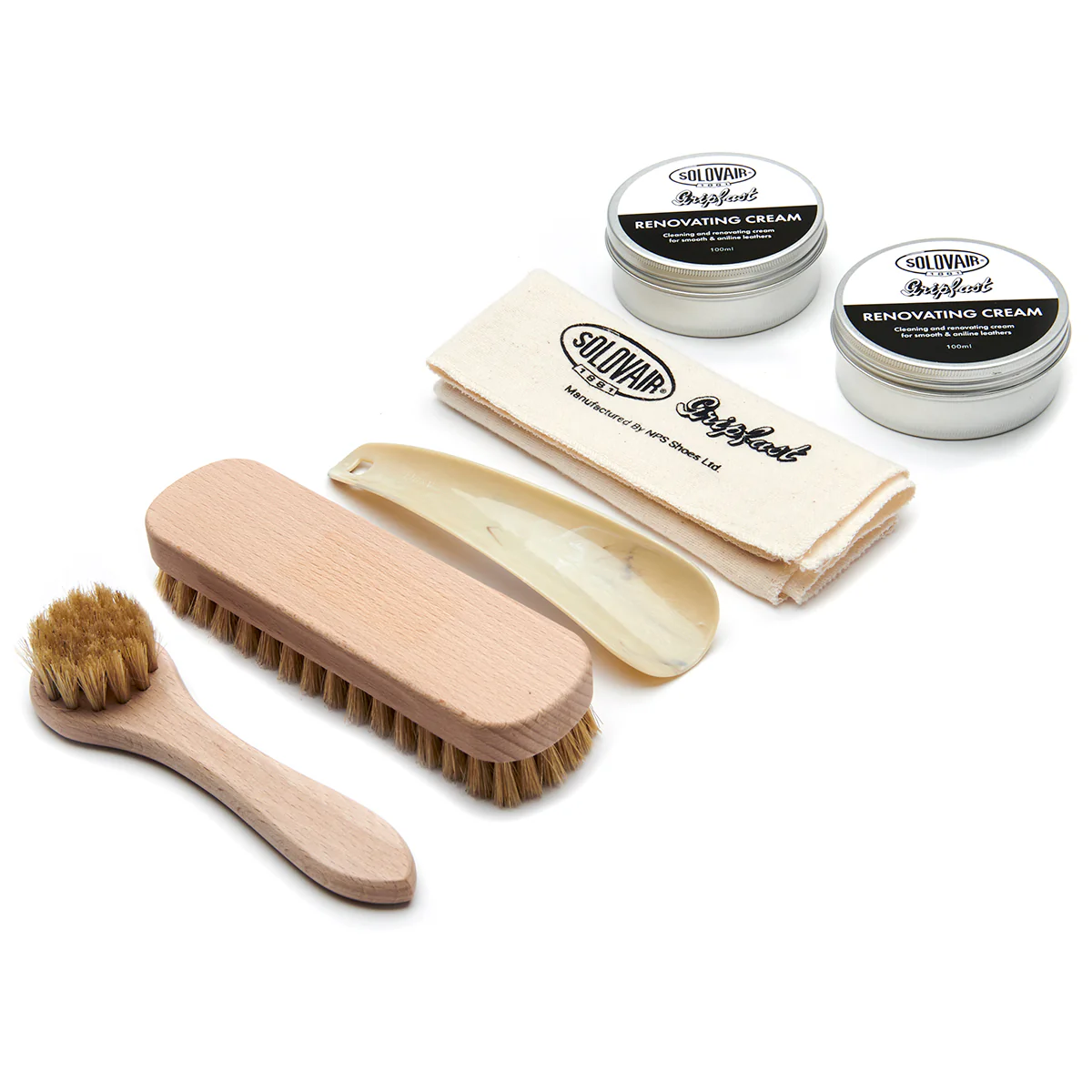 Black Greasy 8 Eye Derby Boot & Care Kit - Image 4