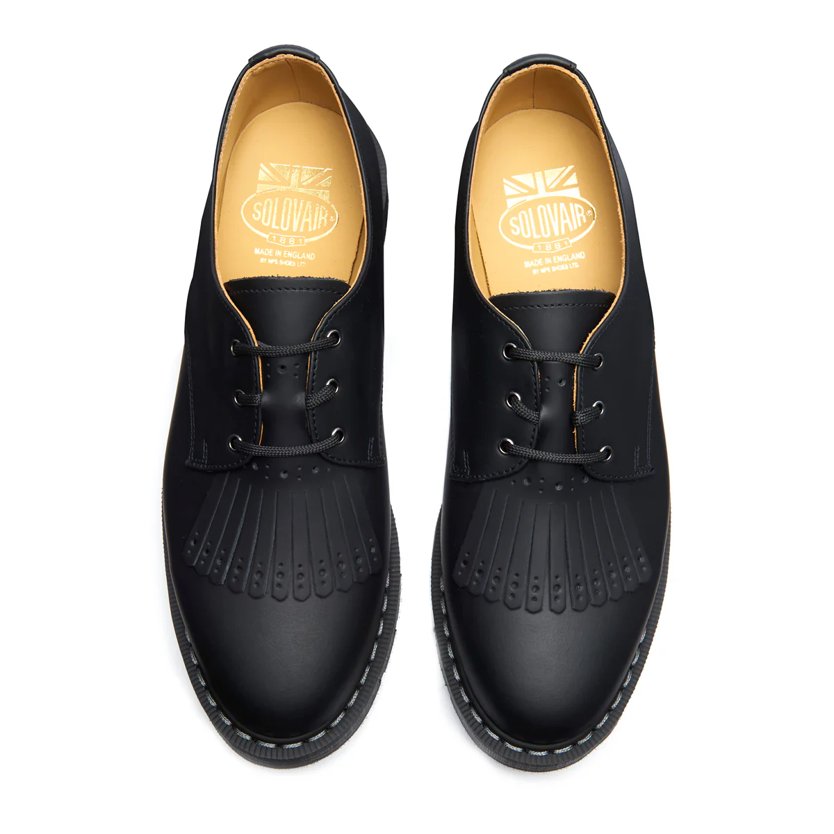 Black Greasy Gibson Shoe & Brogue Kiltie - Image 2