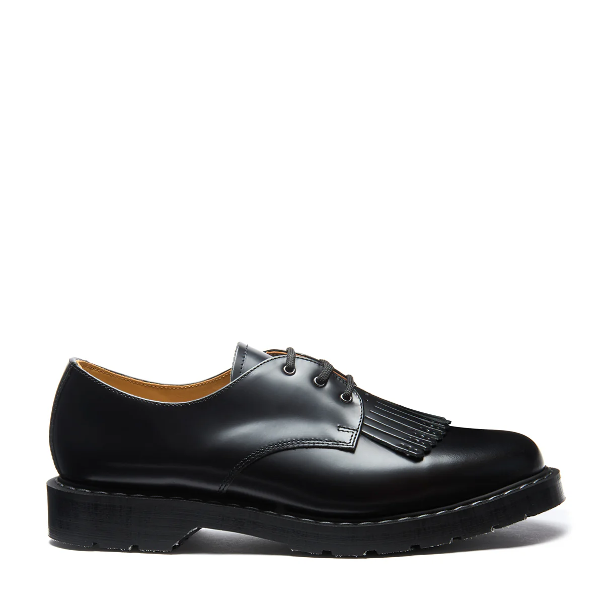 Black Hi-Shine Gibson Shoe & Brogue Kiltie - Image 3