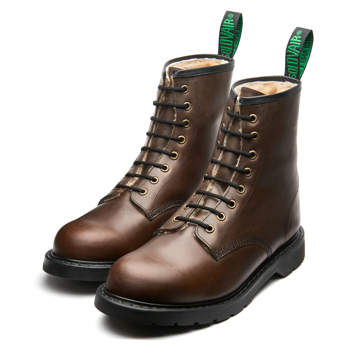 Gaucho Crazy Horse Shearling Lined 8 Eye Derby Boot - Image 4