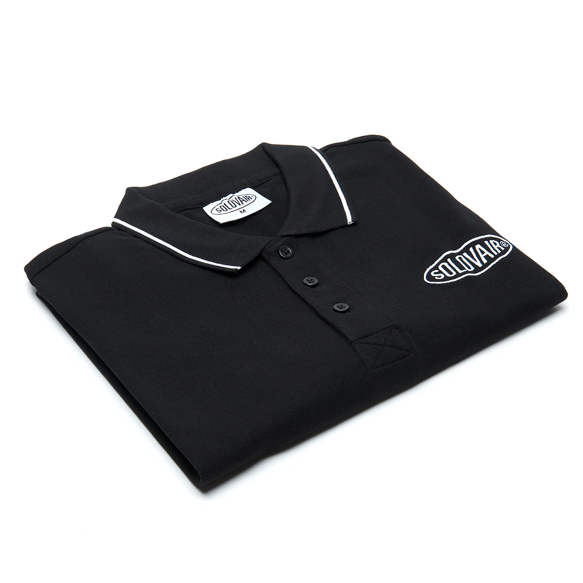 Solovair S/S Polo Shirt - Black - Image 7