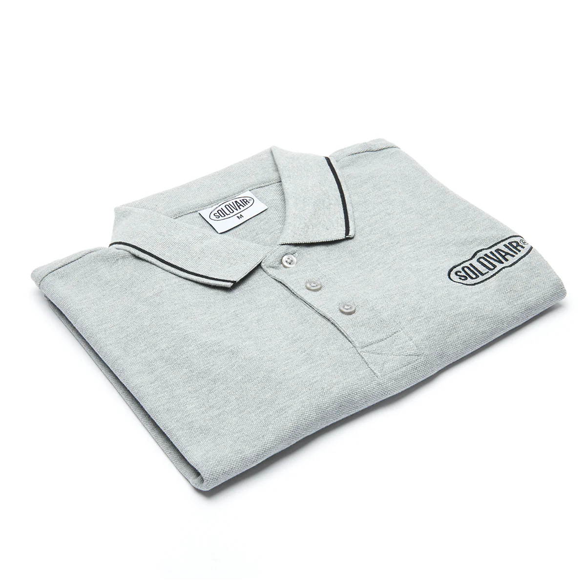 Solovair S/S Polo Shirt - Grey - Image 6