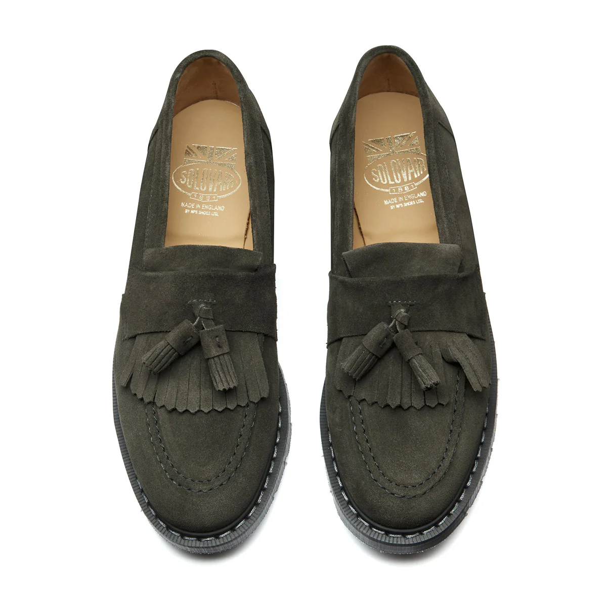 Olive Suede Tassel Loafer - Image 4