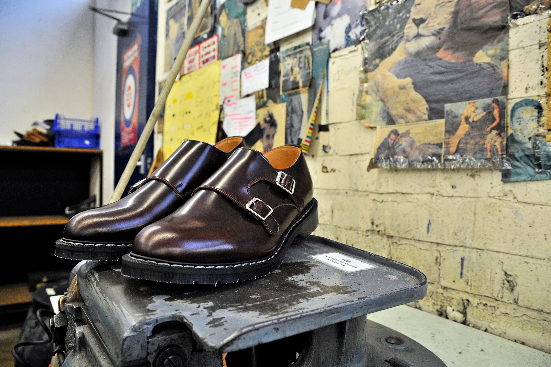 Burgundy Rub-Off Double Buckle Monk Shoe - Image 7