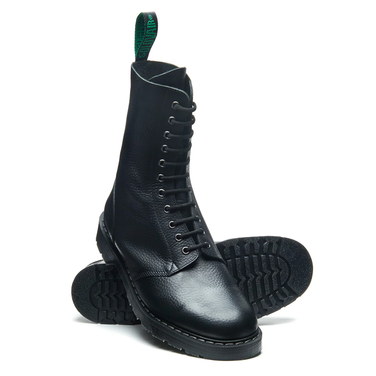 Black Greasy Grain 11 Eye Astronaut Boot - Image 2
