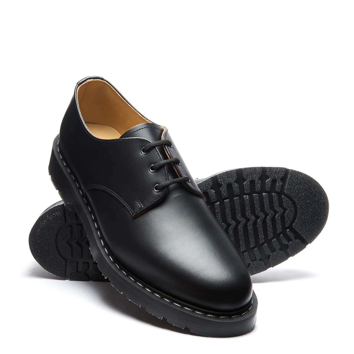 Black Fine Grain 3 Eye Gibson Shoe - Image 2
