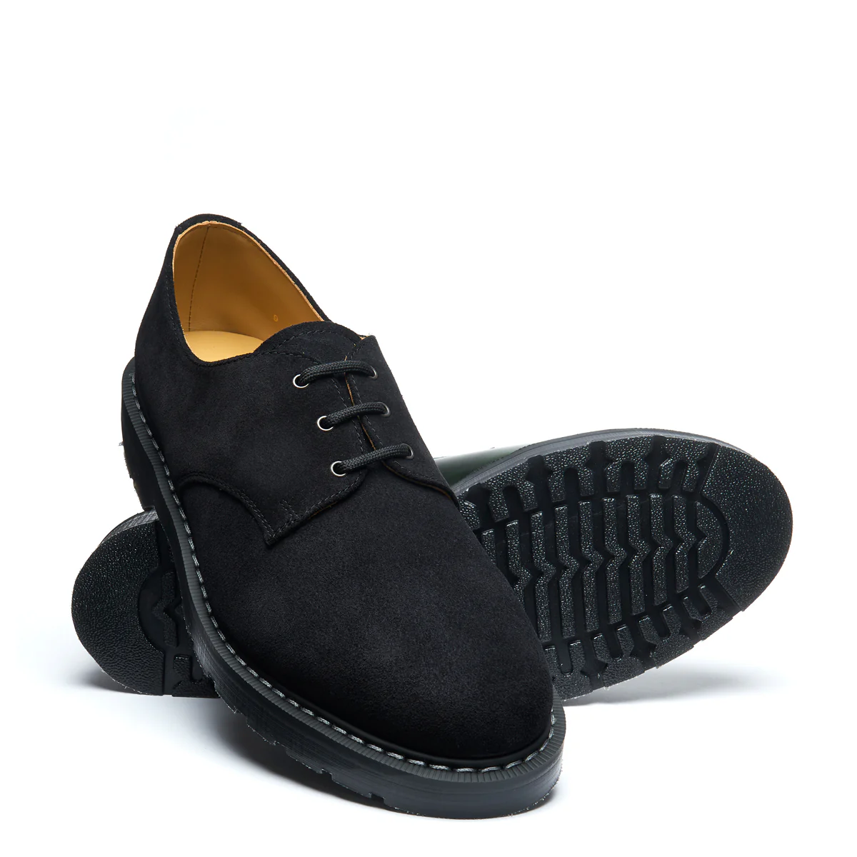 Dark Navy Suede 3 Eye Gibson Shoe - Image 2