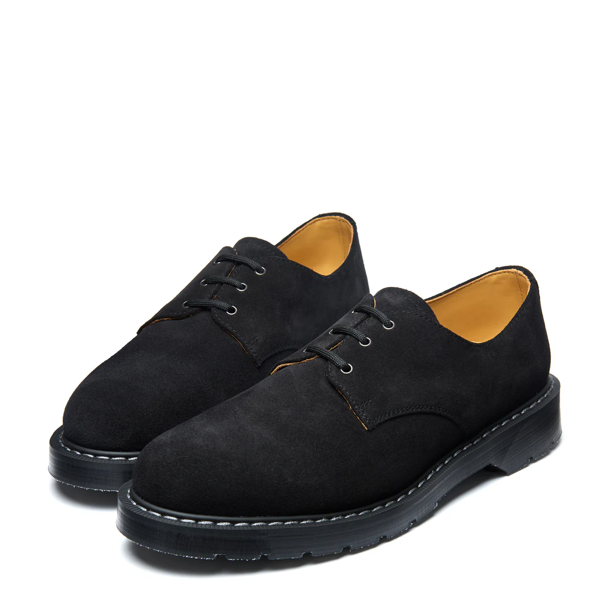Dark Navy Suede 3 Eye Gibson Shoe - Image 4