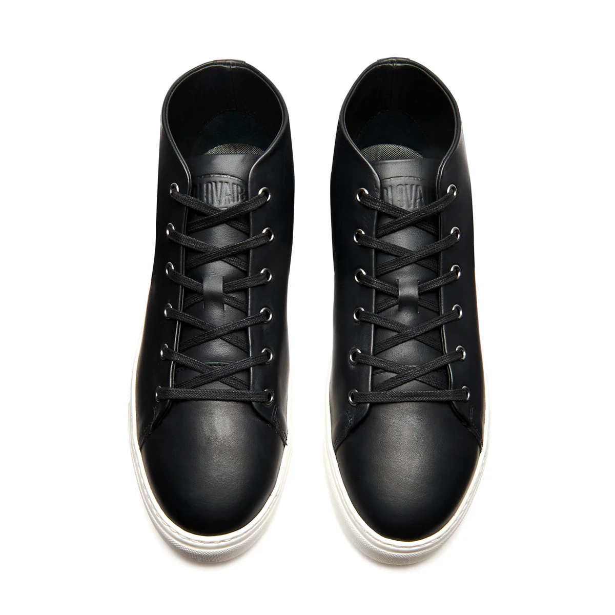 Black Calf High Top Sneaker (White Sole) - Image 3