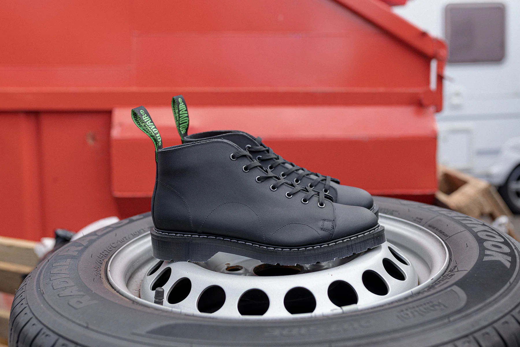 Black Greasy Monkey Boot - Image 5
