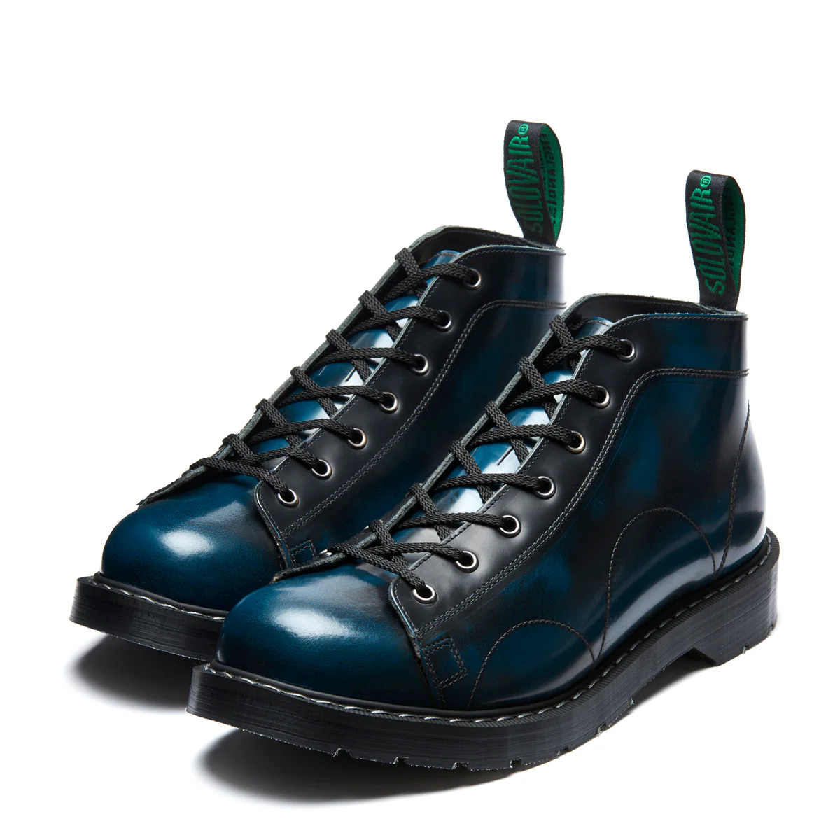 Navy Blue Rub-Off 7 Eye Monkey Boot - Image 4