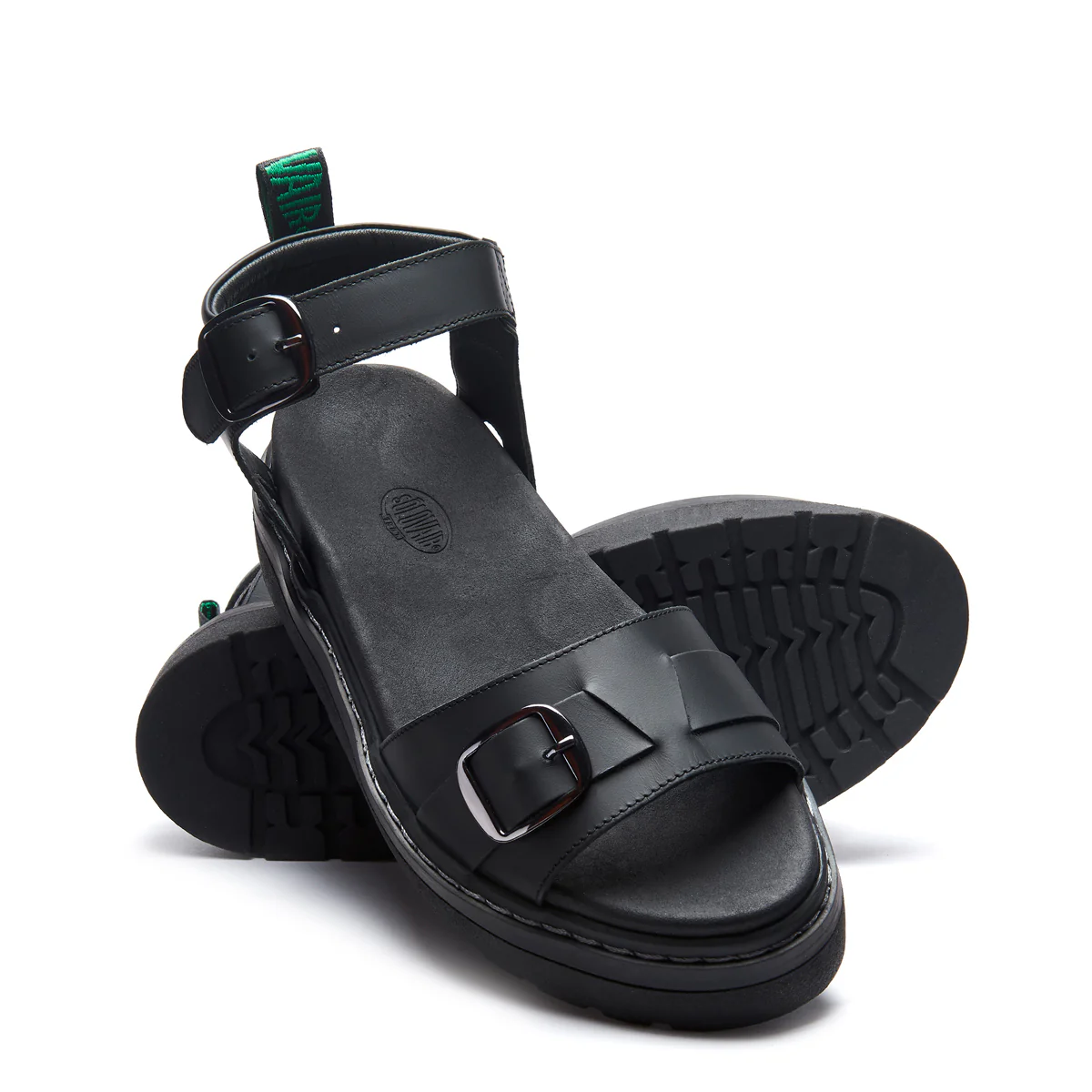 Blakesley - Black Greasy One Strap Sandal - Image 2